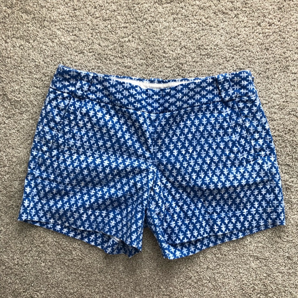 J Crew Blue Print City Fit Shorts